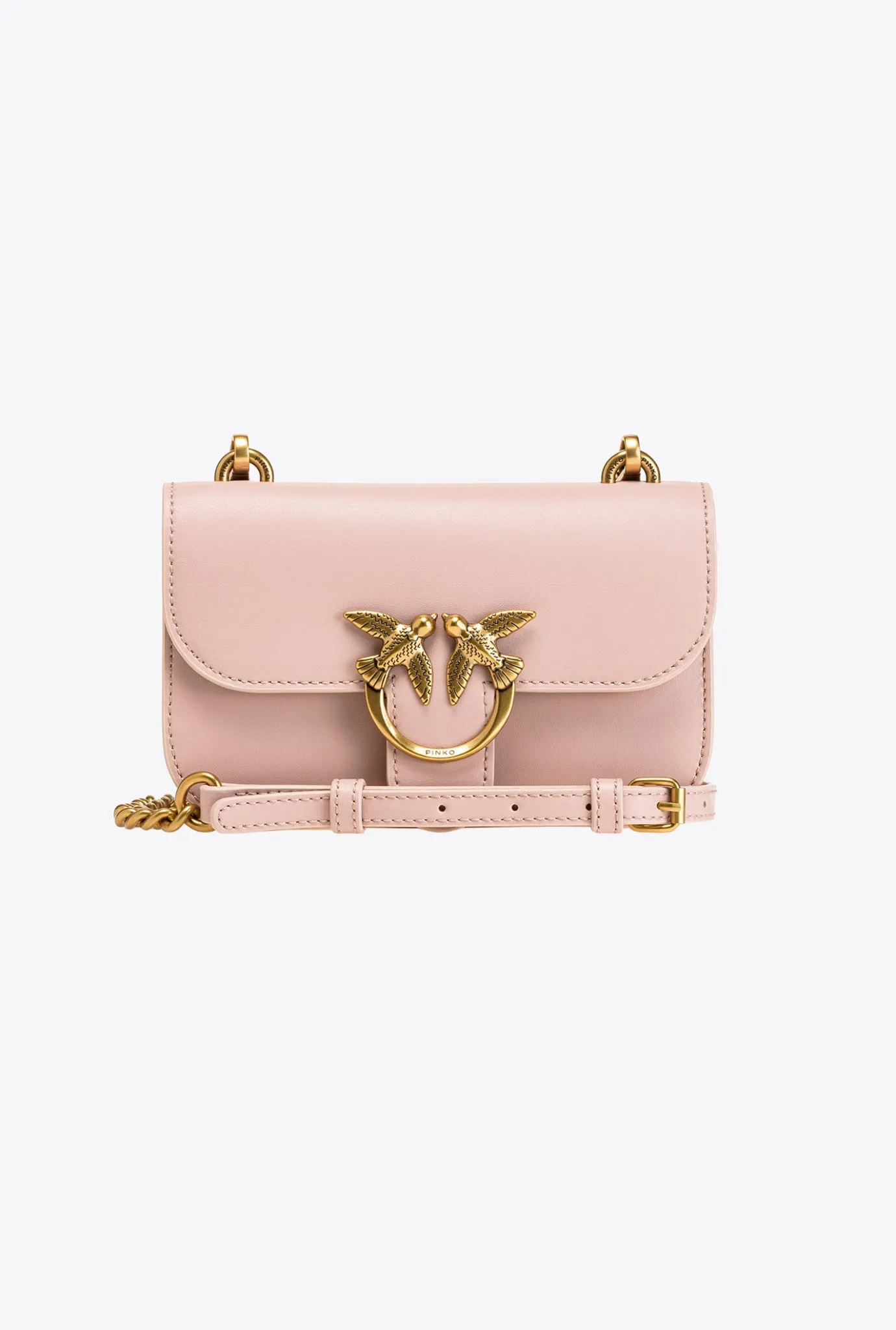 Sacs À Bandoulière|PINKO Baby Love Bag Bell Simply Rose/Rose Poudre-Or Antique