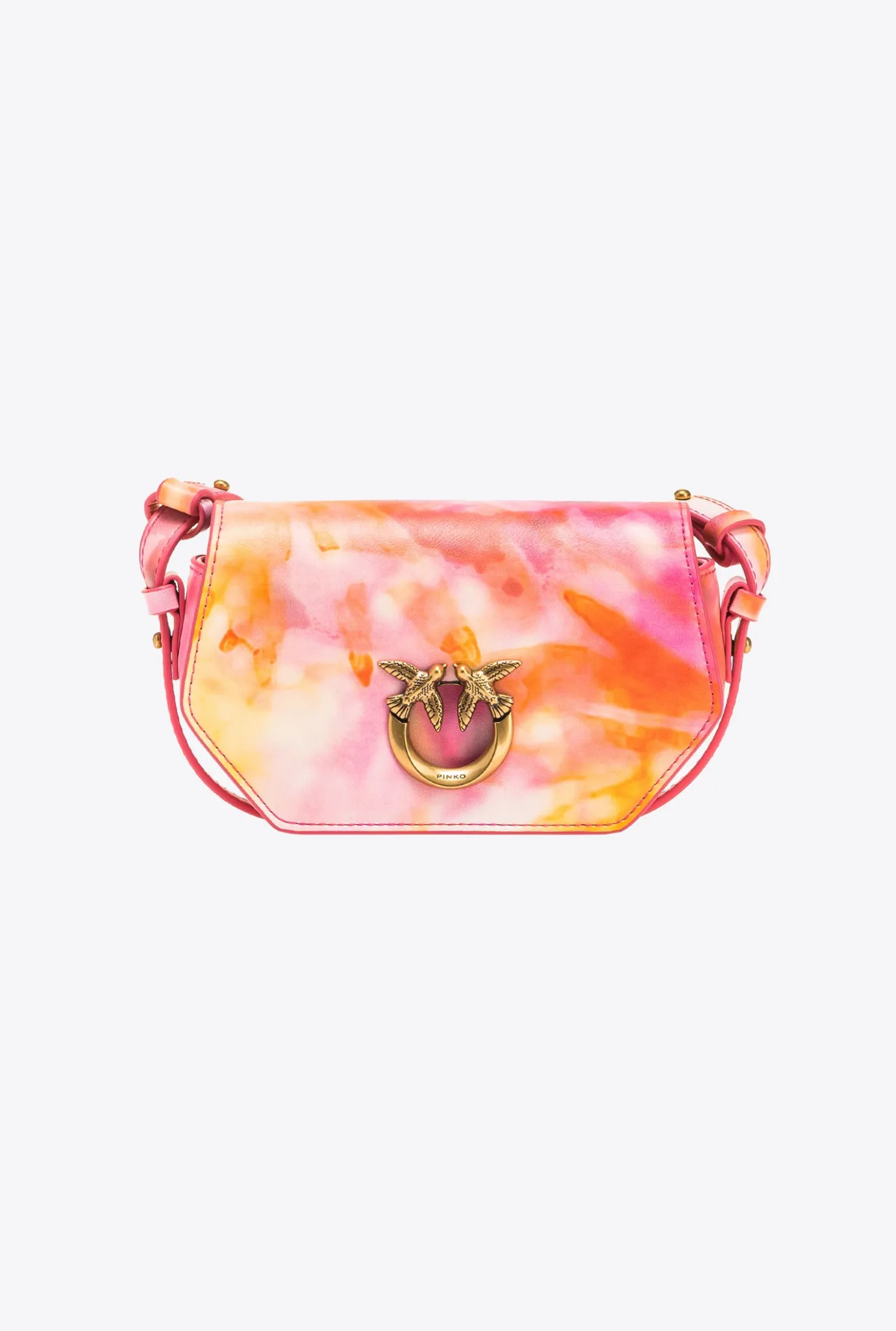 Sacs À Main|PINKO Baby Love Bag Click Exagon Tie-Dye Orange Vif-Or Antique