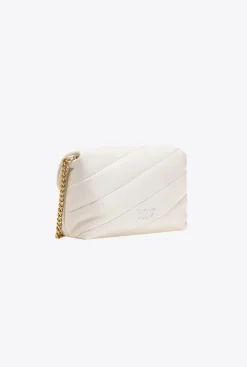 Sacs De Soirée|PINKO Baby Love Bag Puff Jewel Blanc+Blanc-Or Antique