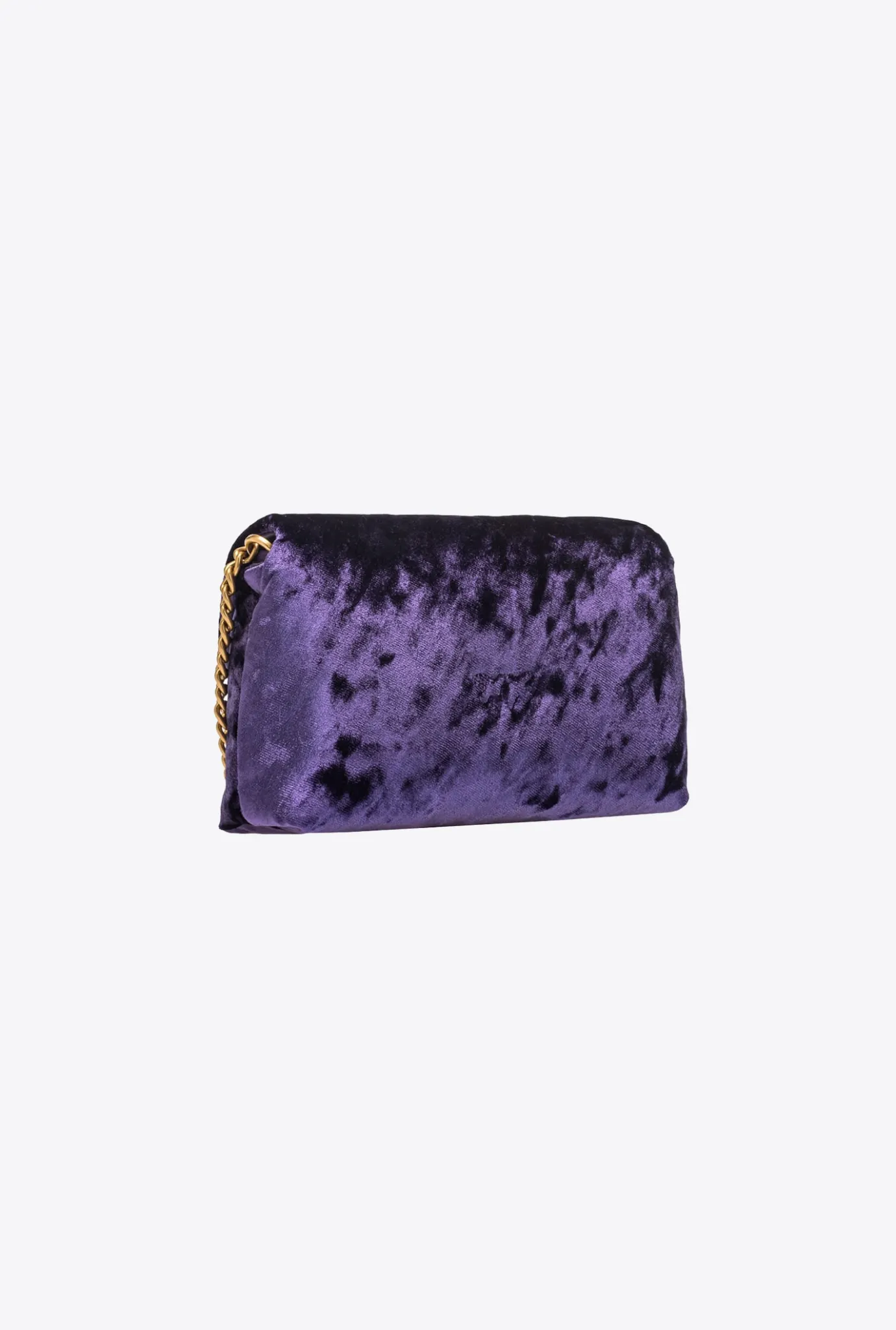 Sacs De Soirée|PINKO Baby Love Bag Puff Maxi Quilt Velvet Violet Frangipanier-Or Antique
