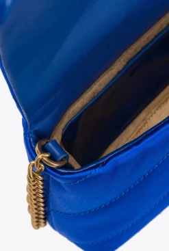 Sacs De Soirée|PINKO Baby Love Bag Puff Maxi Quilt Duchesse Bleu Clematite-Or Antique
