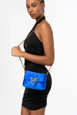 Sacs De Soirée|PINKO Baby Love Bag Puff Maxi Quilt Duchesse Bleu Clematite-Or Antique