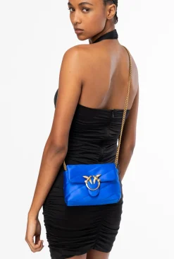 Sacs De Soirée|PINKO Baby Love Bag Puff Maxi Quilt Duchesse Bleu Clematite-Or Antique