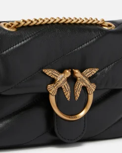 Sacs À Bandoulière|PINKO Baby Love Bag Puff Maxi Quilt Noir-Vieil Or