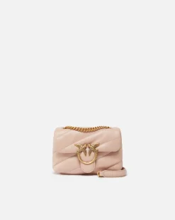 Sacs À Bandoulière|PINKO Baby Love Bag Puff Maxi Quilt Rose/Rose Poudre-Or Antique