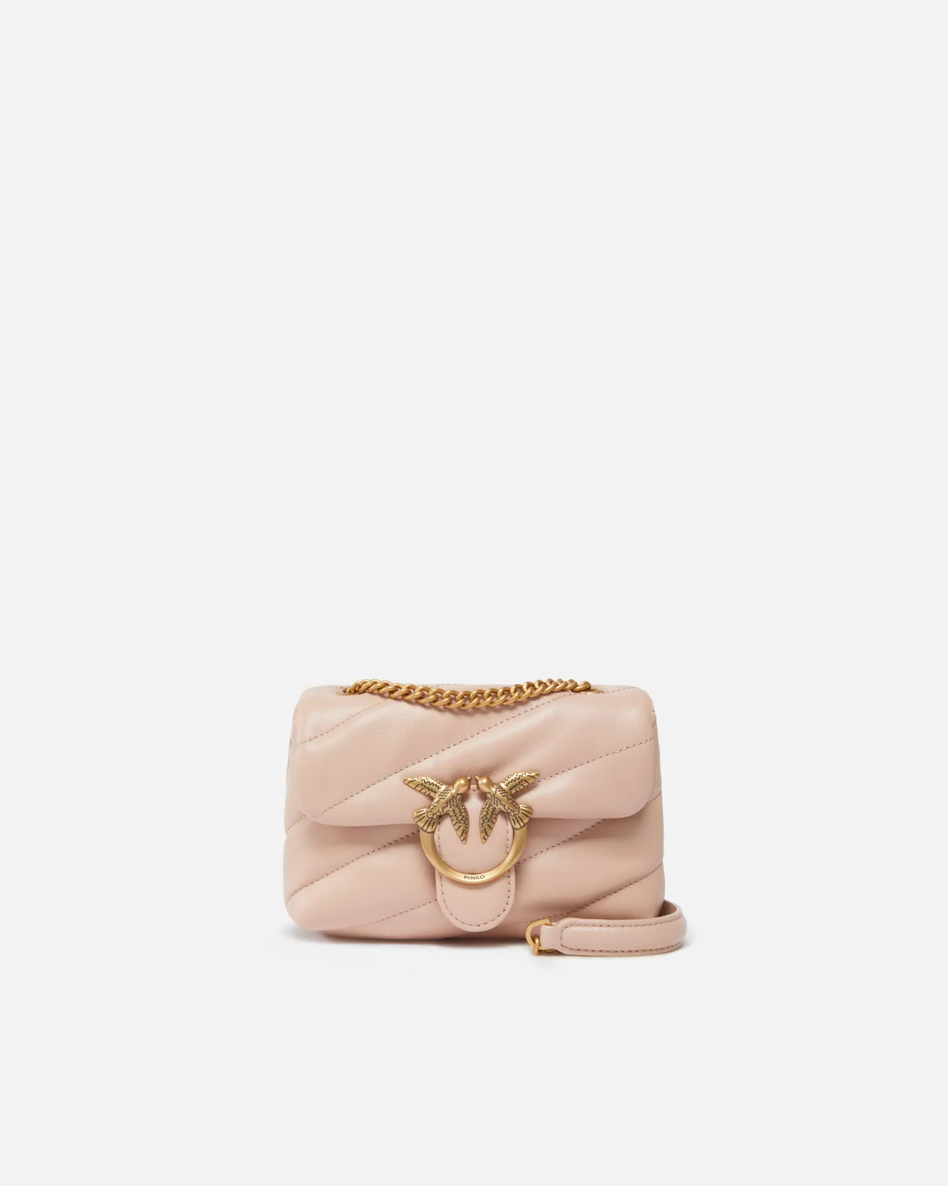 Sacs À Bandoulière|PINKO Baby Love Bag Puff Maxi Quilt Rose/Rose Poudre-Or Antique