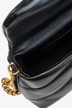 Sacs À Bandoulière|PINKO Baby Love Bag Puff Maxi Quilt Noir-Vieil Or