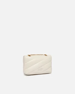 Sacs À Bandoulière|PINKO Baby Love Bag Puff Maxi Quilt Blanc+Blanc-Or Antique