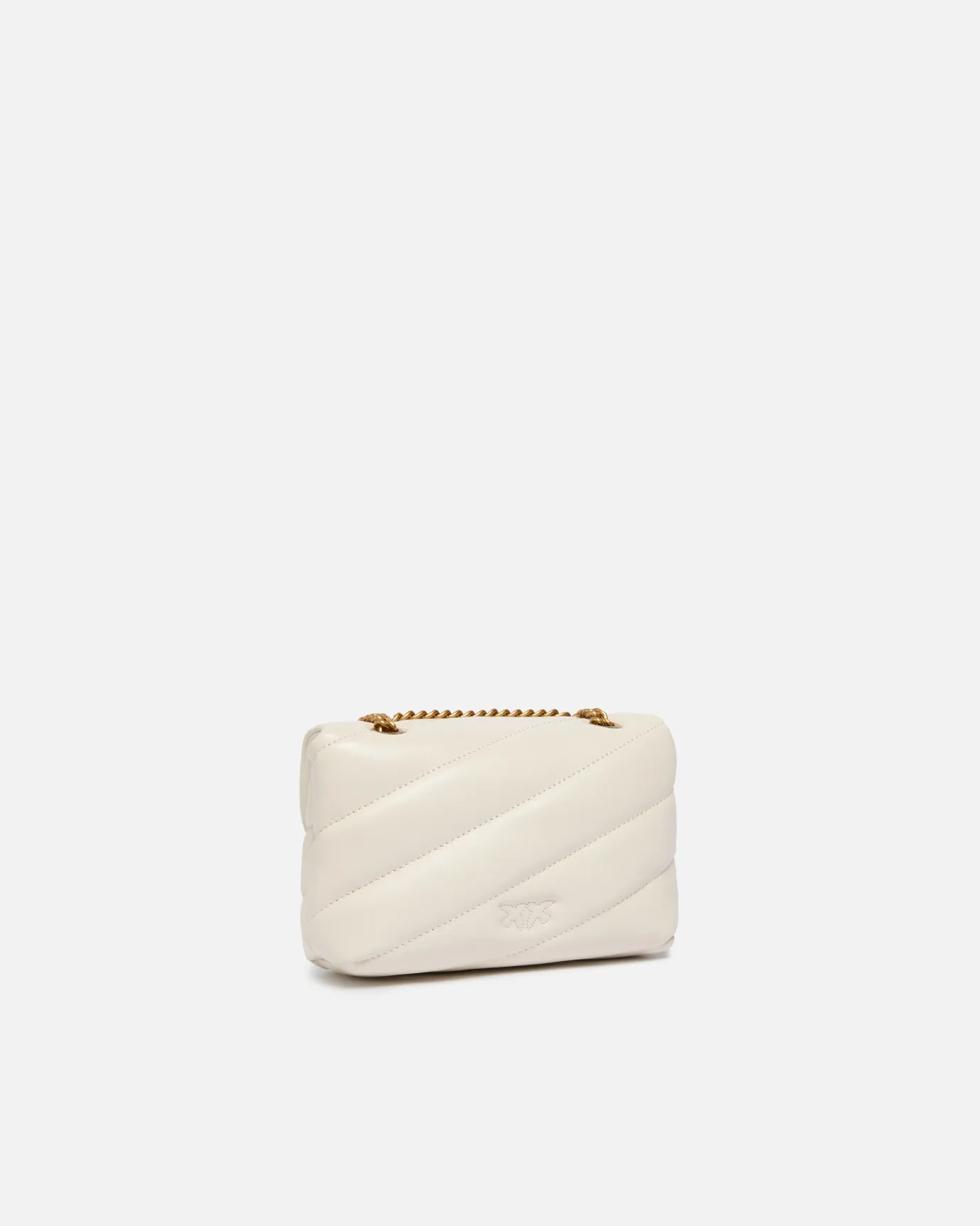 Sacs À Bandoulière|PINKO Baby Love Bag Puff Maxi Quilt Blanc+Blanc-Or Antique
