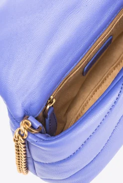 Sacs À Bandoulière|PINKO Baby Love Bag Puff Maxi Quilt Bleu Corse-Or Antique