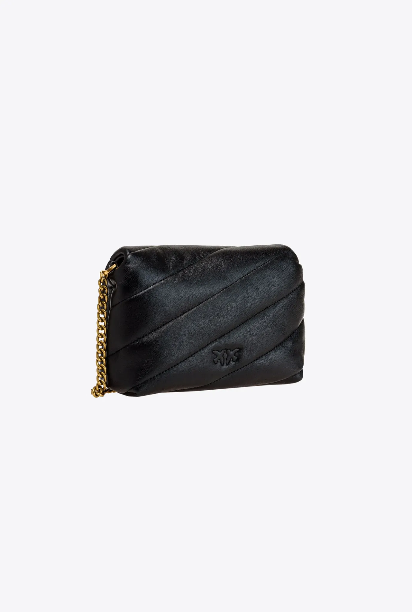 Sacs À Bandoulière|PINKO Baby Love Bag Puff Maxi Quilt Noir-Vieil Or