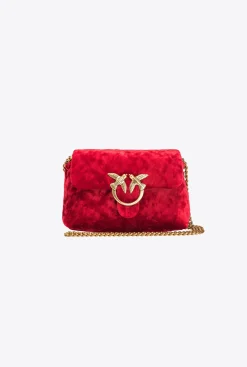 Sacs De Soirée|PINKO Baby Love Bag Puff Maxi Quilt Velvet Rouge Grenat-Or Antique