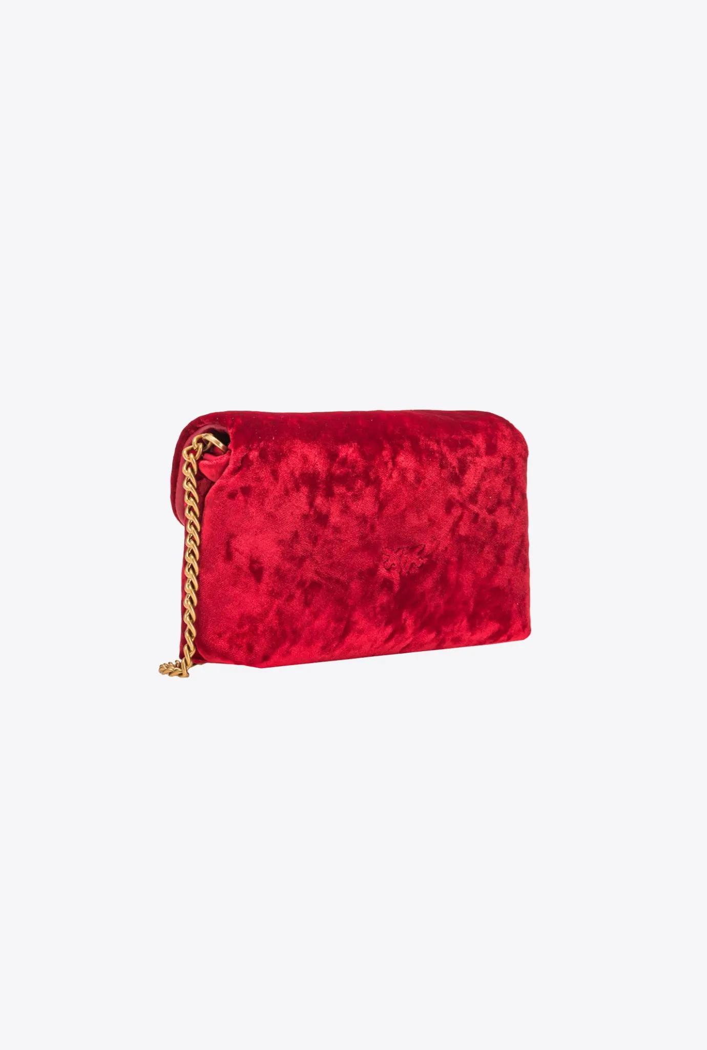 Sacs De Soirée|PINKO Baby Love Bag Puff Maxi Quilt Velvet Rouge Grenat-Or Antique