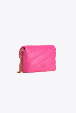 Sacs À Bandoulière|PINKO Baby Love Bag Puff Maxi Quilt Fuchsia-Or Antique