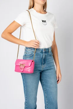 Sacs À Bandoulière|PINKO Baby Love Bag Puff Maxi Quilt Fuchsia-Or Antique