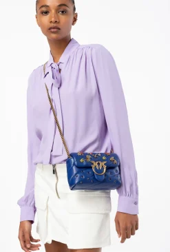 Sacs De Soirée|PINKO Baby Love Bag Puff Sea Jewels Bleu Clematite-Or Antique