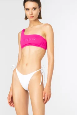 Maillots De Bain|PINKO Bas De Bikini A Nouettes Blanc Brill.
