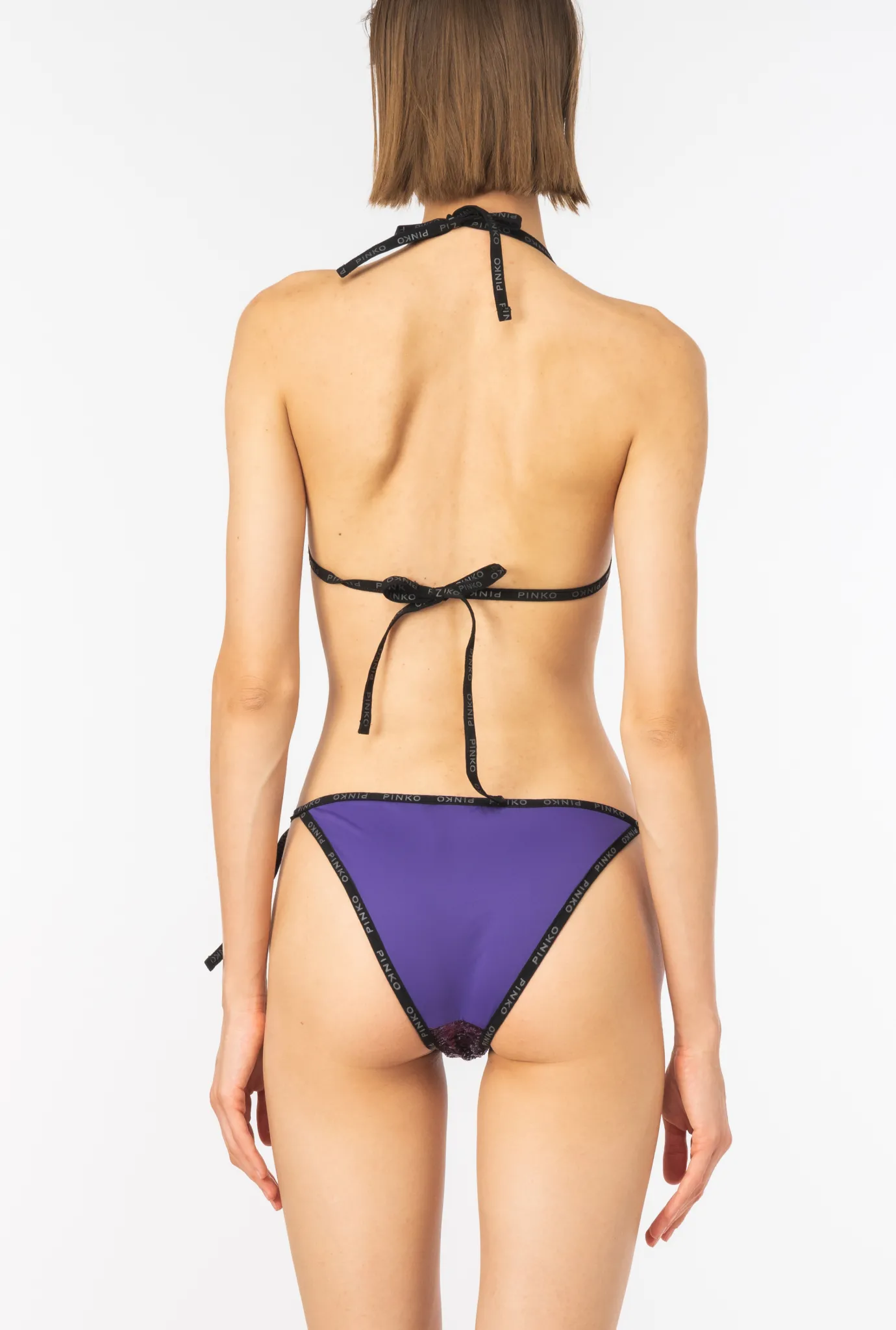 Maillots De Bain|PINKO Bas De Bikini Entierement Paillete Violet Intense