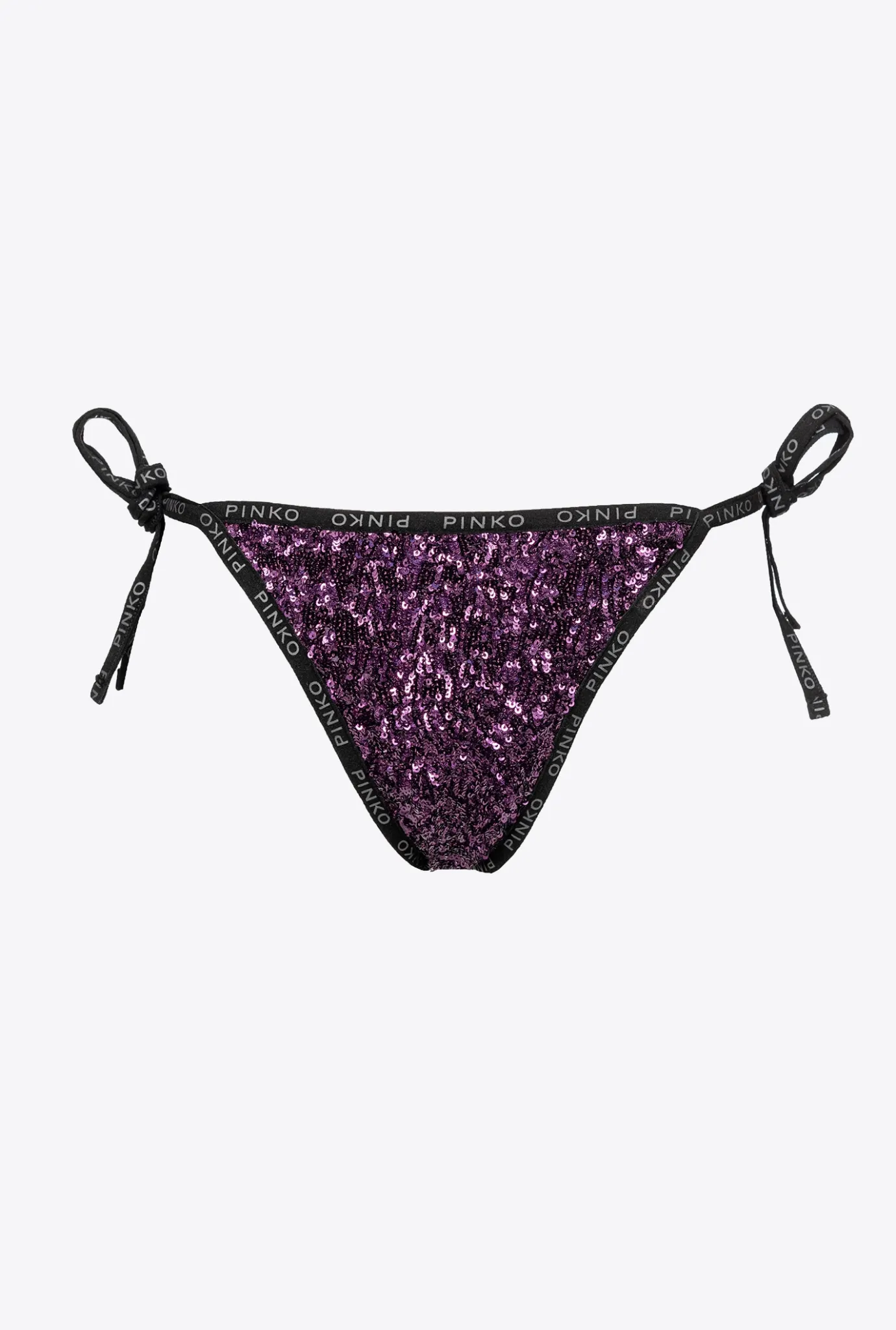 Maillots De Bain|PINKO Bas De Bikini Entierement Paillete Violet Intense