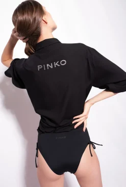 Maillots De Bain|PINKO Bas De Bikini Taille Haute Noir Limousine