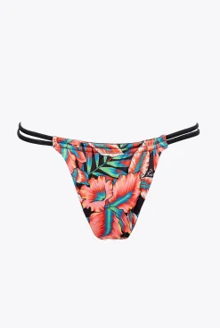 Maillots De Bain|PINKO Bas De Bikini Tropical Multi. Rouge/Noir