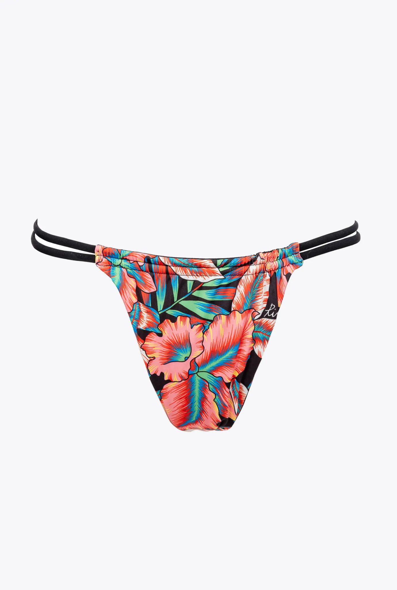 Maillots De Bain|PINKO Bas De Bikini Tropical Multi. Rouge/Noir