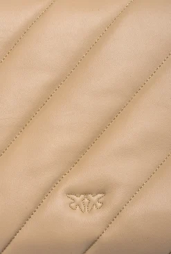 Sacs Portés Épaule|PINKO Big Love Bag Puff Maxi Quilt Sable-Or Antique