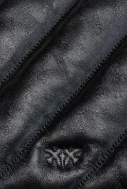 Sacs Portés Épaule|PINKO Big Love Bag Puff Maxi Quilt Noir-Vieil Argent