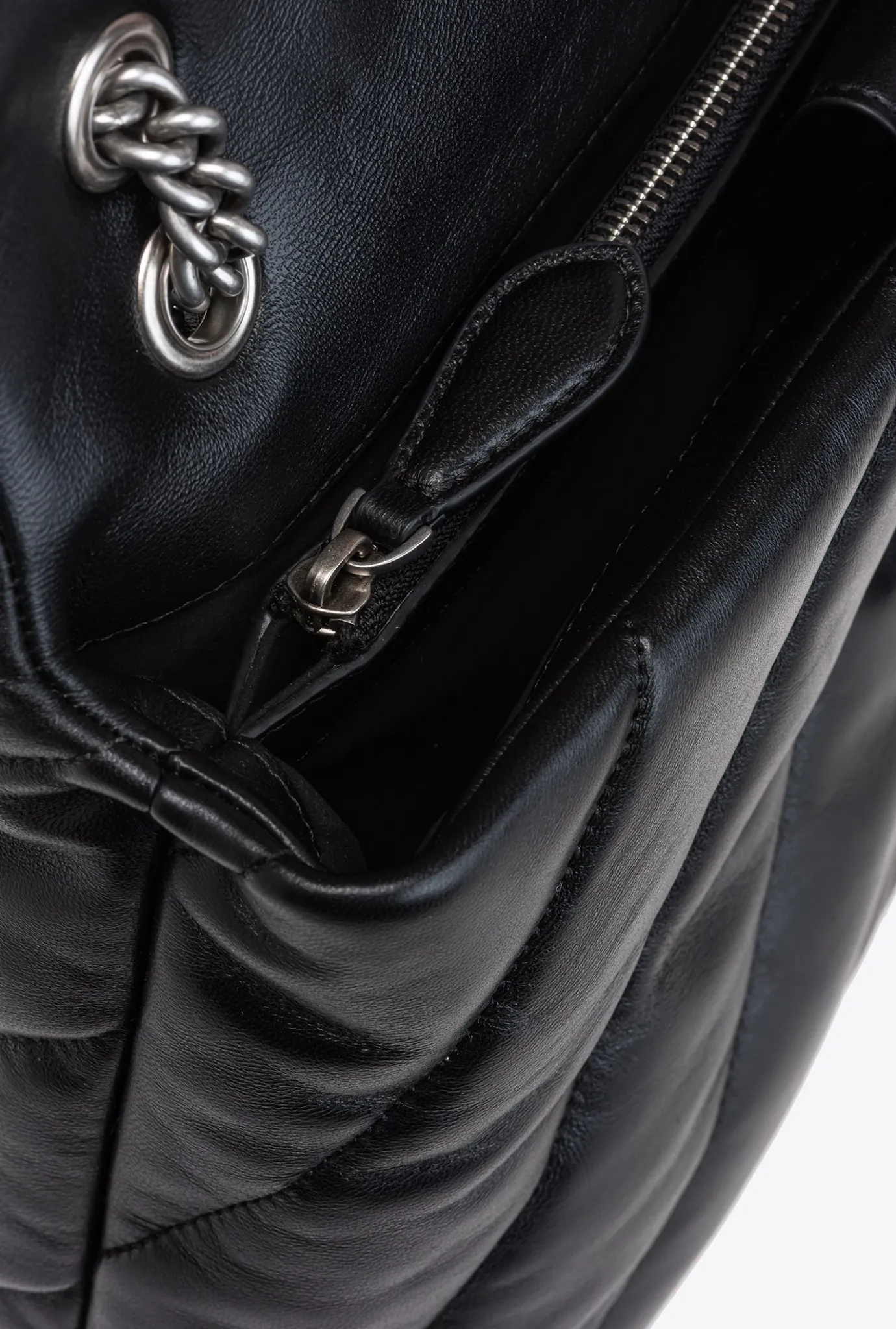 Sacs Portés Épaule|PINKO Big Love Bag Puff Maxi Quilt Noir-Vieil Argent
