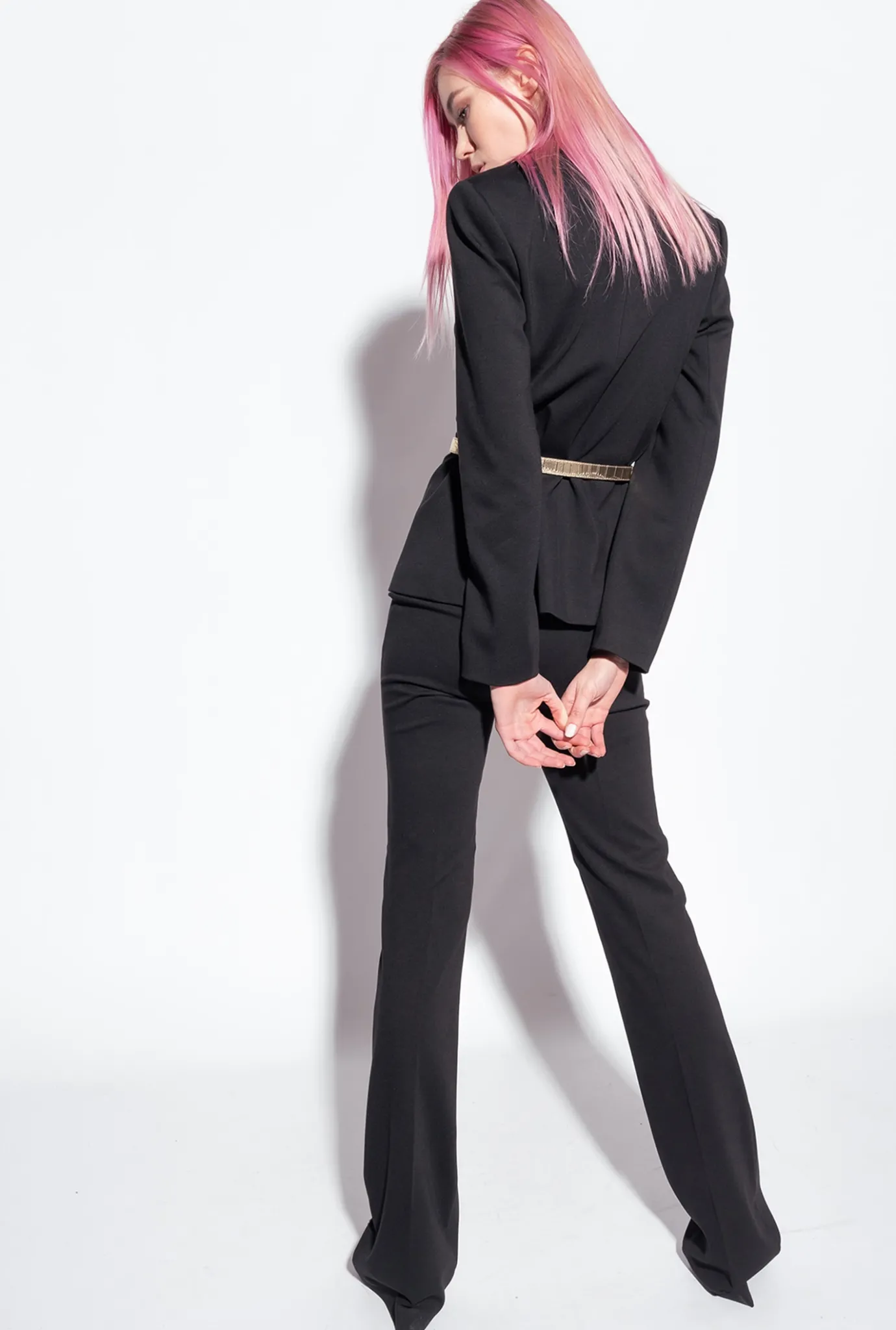 Vestes|PINKO Blazer A Boutons Bijou Noir Limousine
