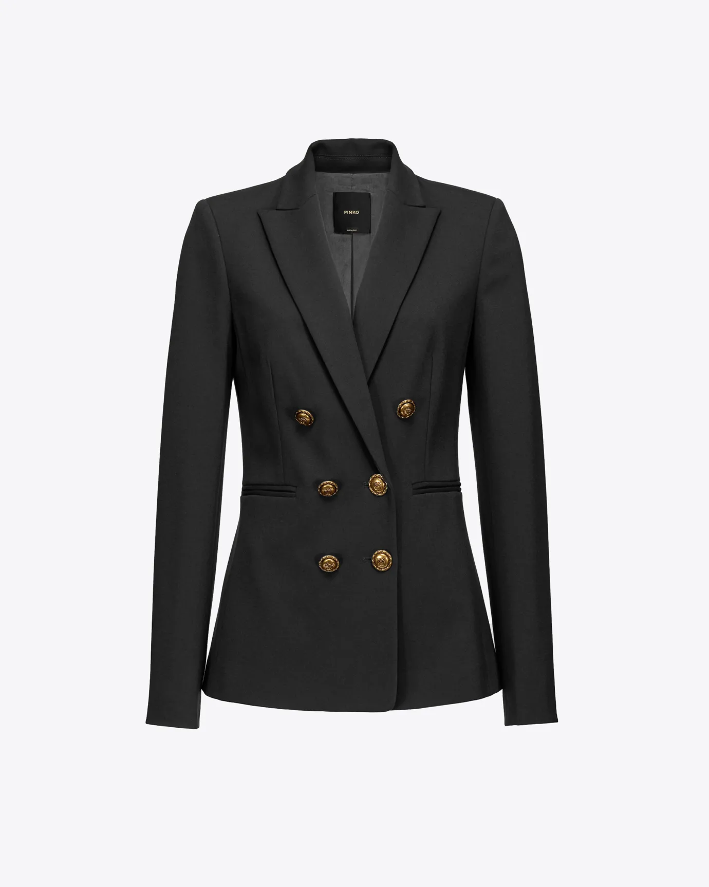 Vestes|PINKO Blazer A Boutons Bijou Noir Limousine