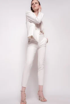 Vestes|PINKO Blazer A Boutons Bijou Beige G. Lame
