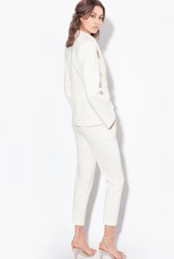 Vestes|PINKO Blazer A Boutons Bijoux Rose Fume Blanc