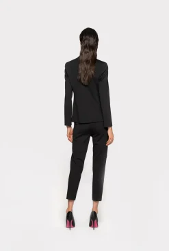 Vestes|PINKO Blazer A Boutons Bijoux Noir Limousine