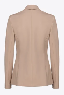 Tailleurs Et Ensembles|PINKO Blazer A Boutons Bijoux Rose Almandin