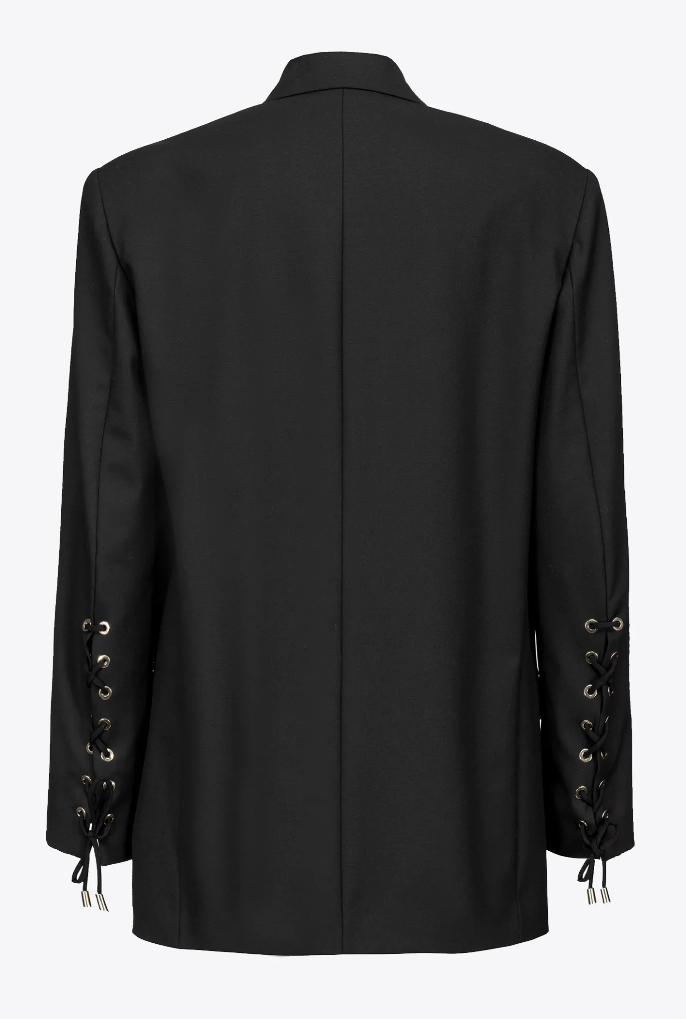 Vestes|PINKO Blazer A Manches Lacees Noir Limousine