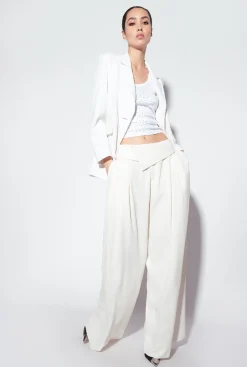 Tailleurs Et Ensembles|PINKO Blazer Blanc Entierement Paillete Galleria Blanc Casse