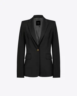 Tailleurs Et Ensembles|PINKO Blazer Droit Noir Limousine