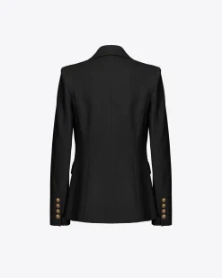 Tailleurs Et Ensembles|PINKO Blazer Droit Noir Limousine