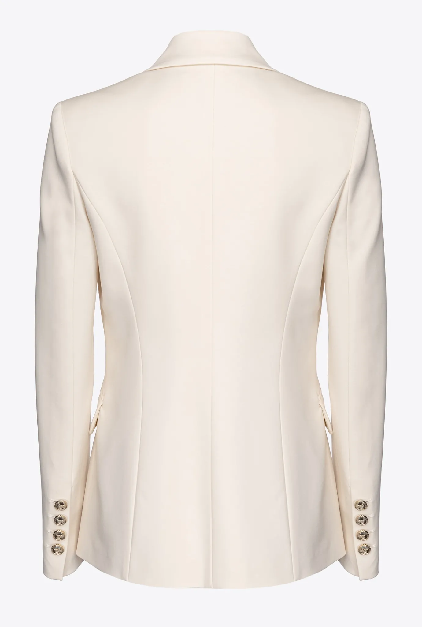 Vestes|PINKO Blazer Droit Rose Fume Blanc