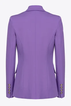 Tailleurs Et Ensembles|PINKO Blazer Droit Lilas Lavande