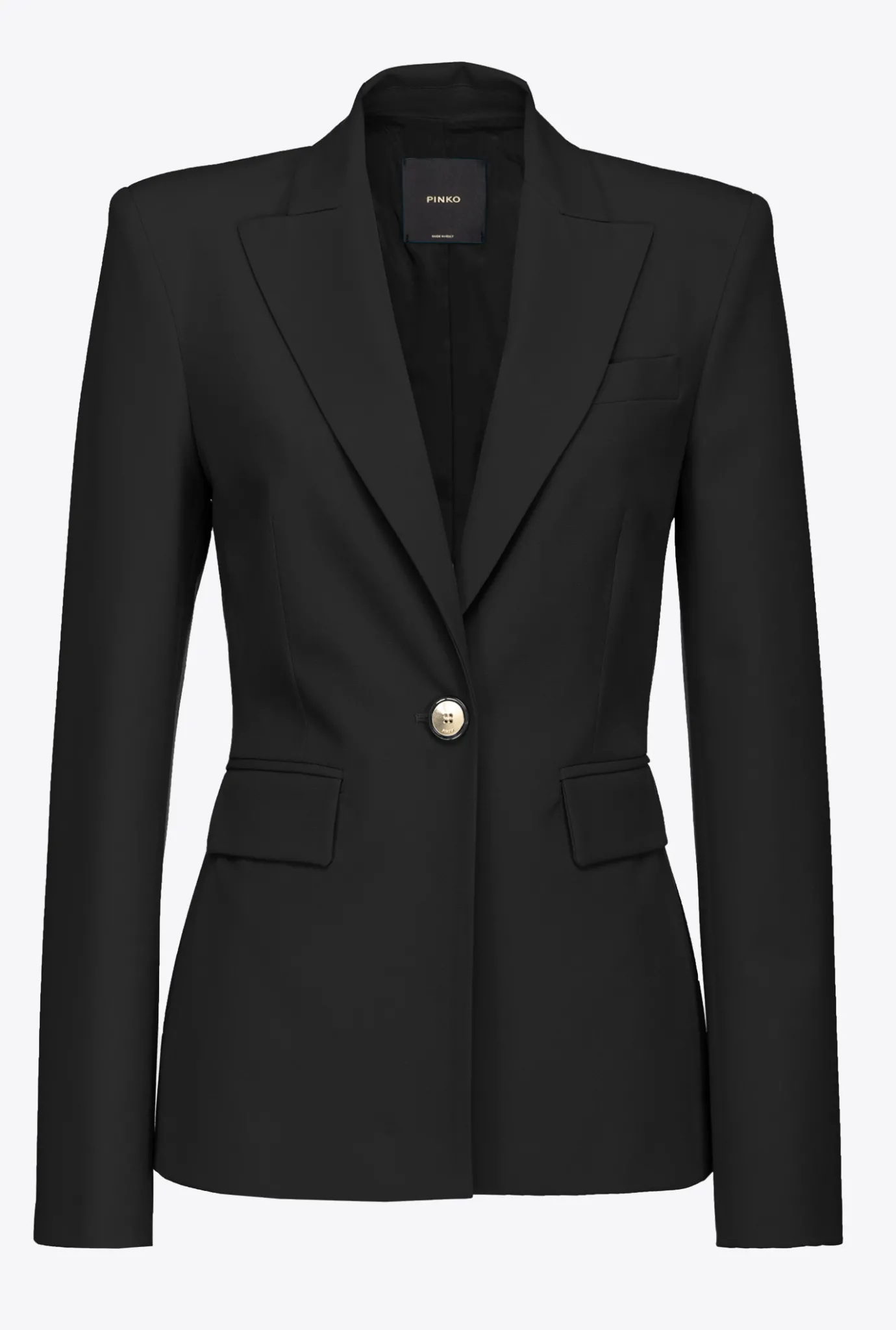 Vestes|PINKO Blazer Droit Noir Limousine