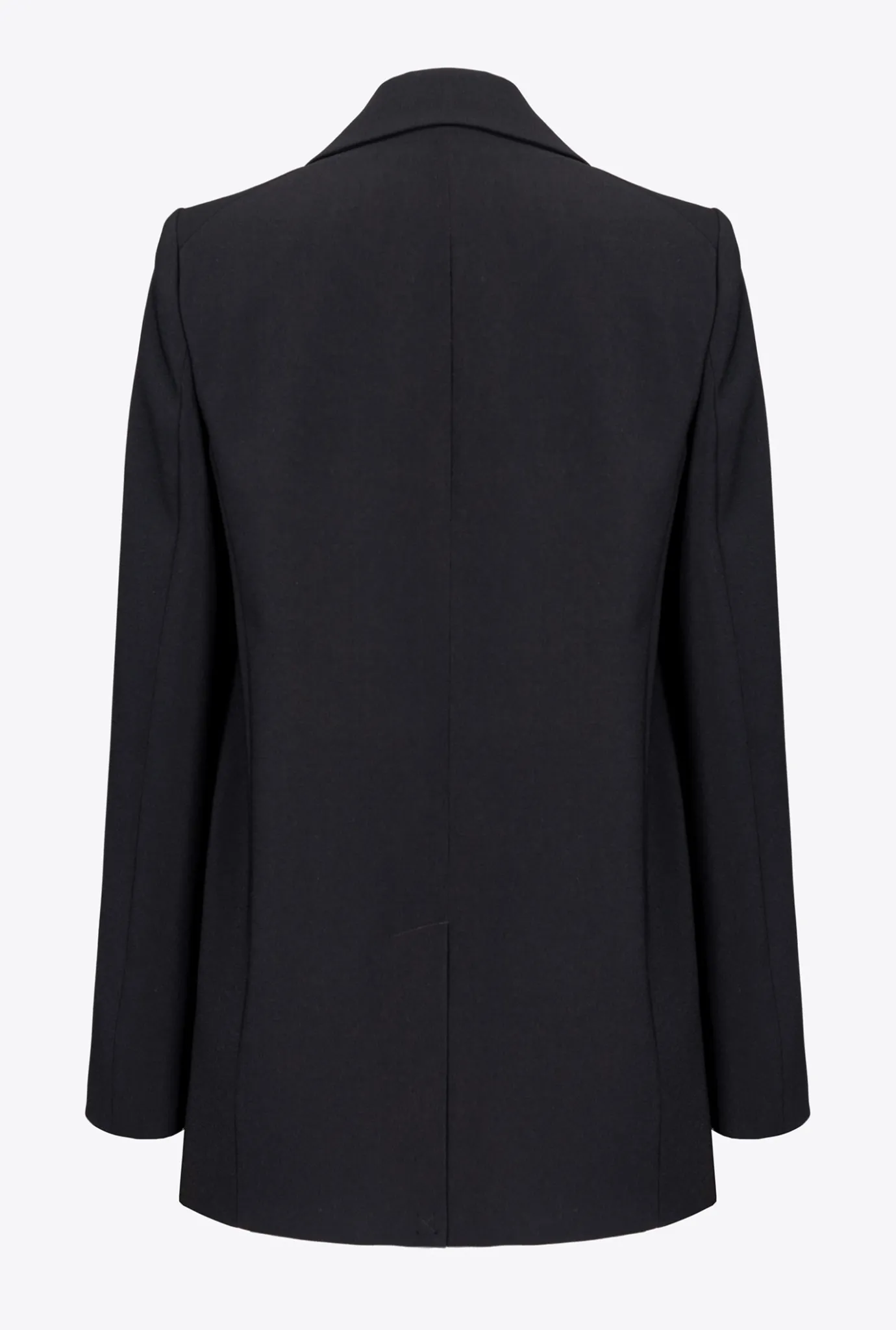 Vestes|PINKO Blazer Droit En Crepe Stretch Noir Limousine