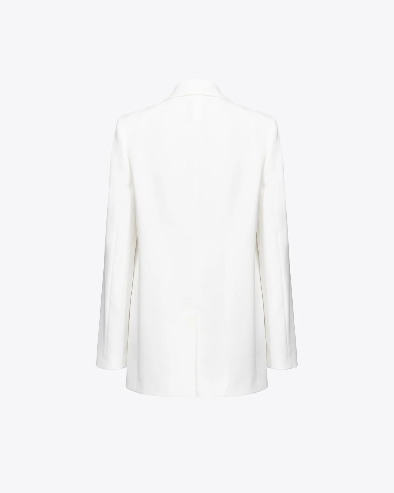 Tailleurs Et Ensembles|PINKO Blazer Droit En Crepe Stretch Blanc Ail