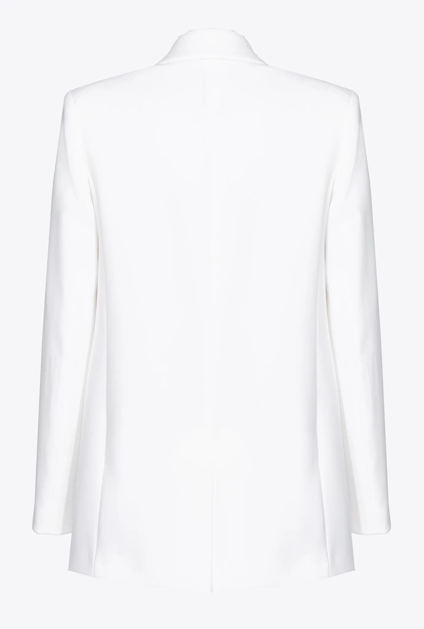 Tailleurs Et Ensembles|PINKO Blazer Droit En Crepe Stretch Blanc Nimbus