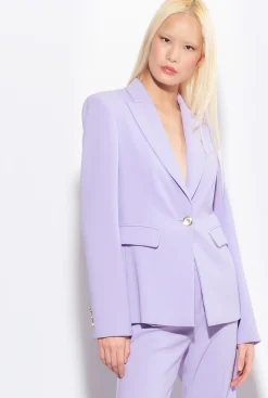 Tailleurs Et Ensembles|PINKO Blazer Droit Stretch Lilas - Sorbet Fonce