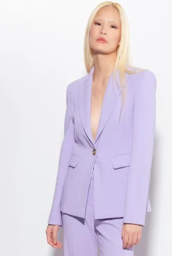 Tailleurs Et Ensembles|PINKO Blazer Droit Stretch Lilas - Sorbet Fonce