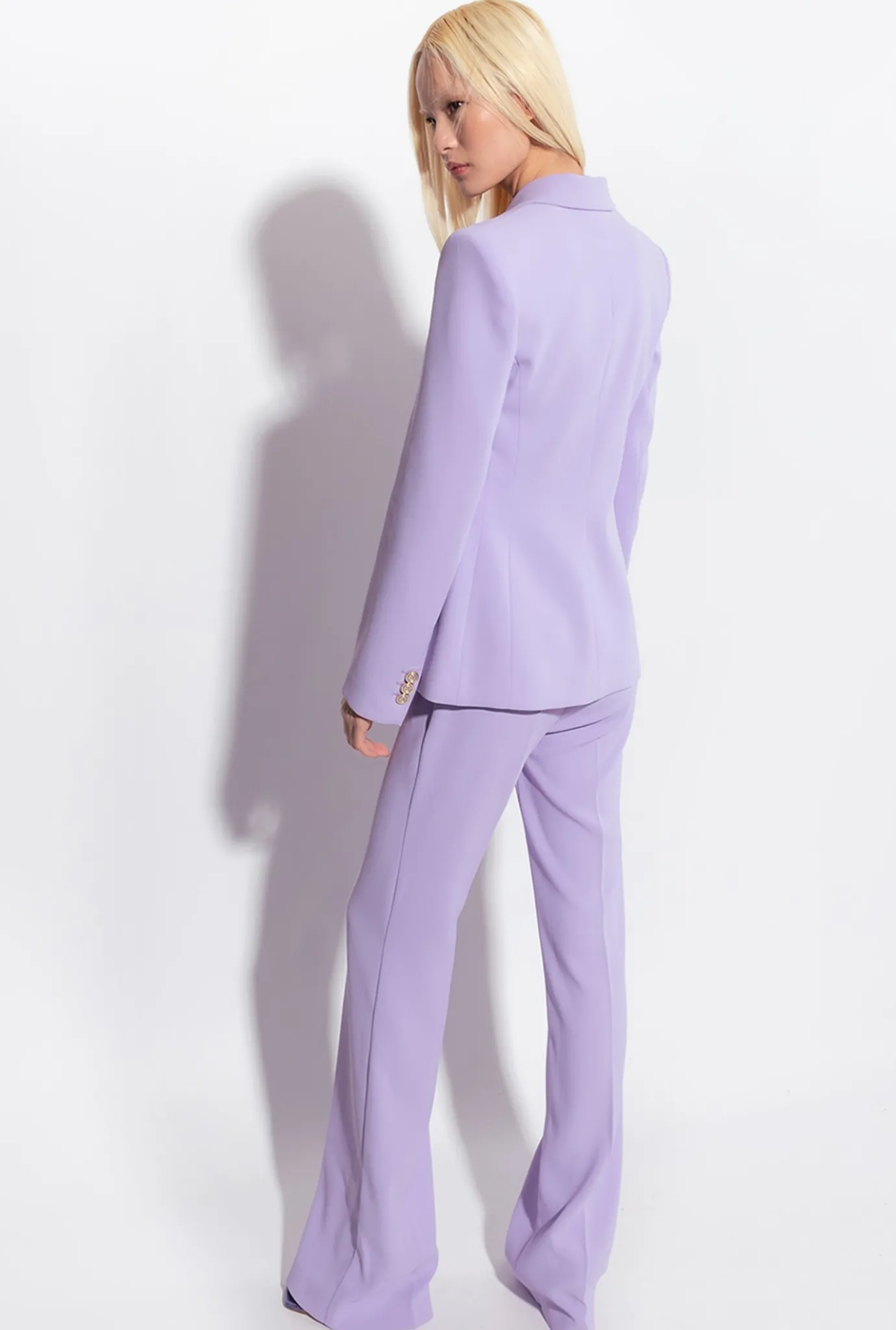 Tailleurs Et Ensembles|PINKO Blazer Droit Stretch Lilas - Sorbet Fonce