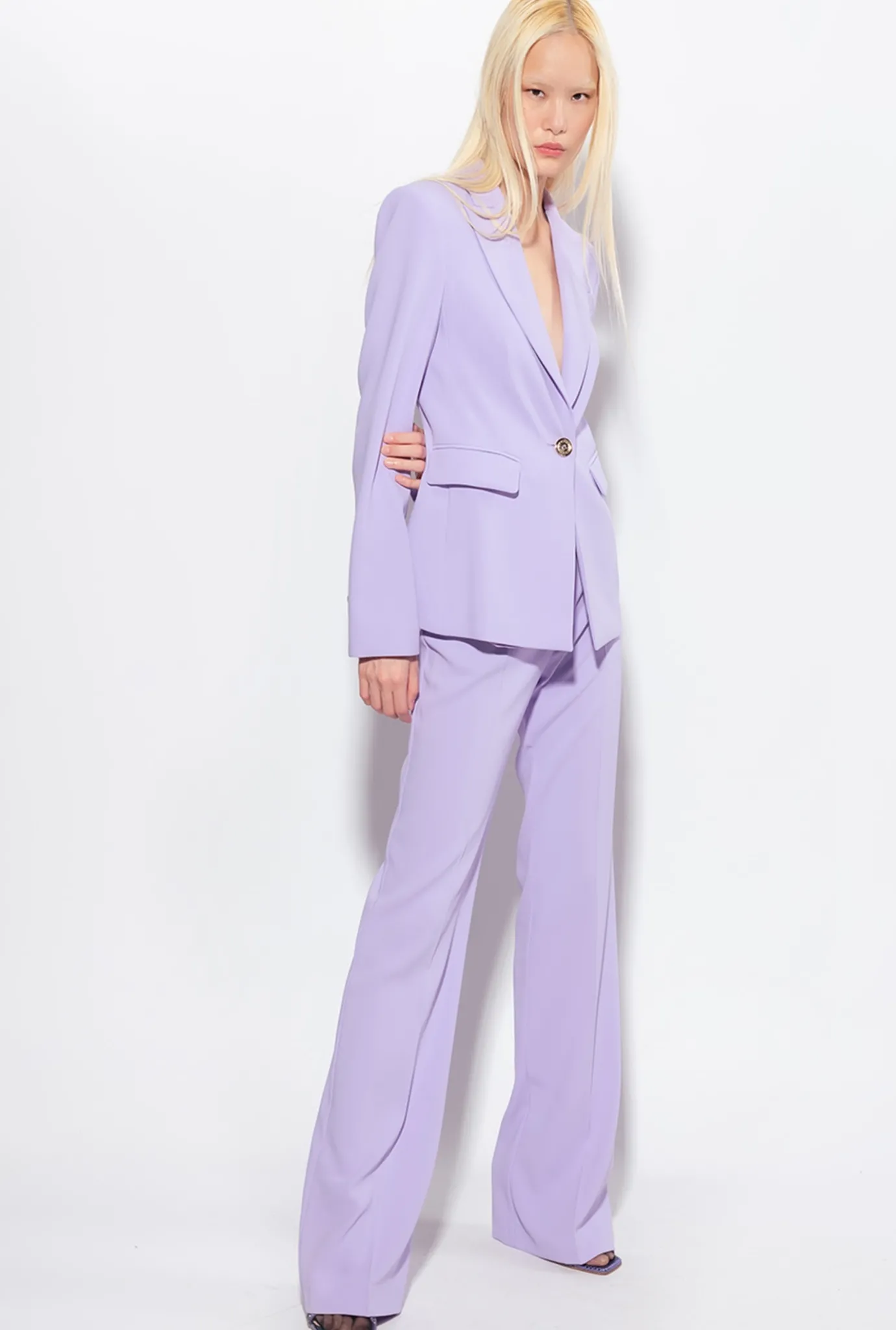 Tailleurs Et Ensembles|PINKO Blazer Droit Stretch Lilas - Sorbet Fonce