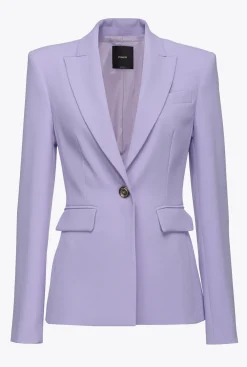 Tailleurs Et Ensembles|PINKO Blazer Droit Stretch Lilas - Sorbet Fonce